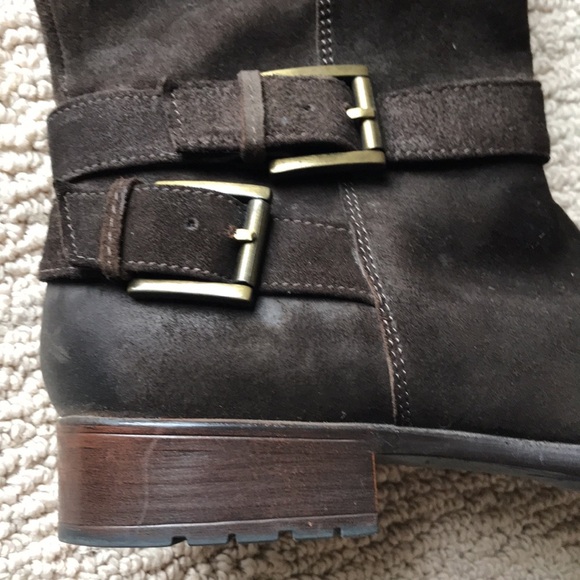 Clark’s Brown Suede Zip Boots 9.5 - Picture 3 of 13